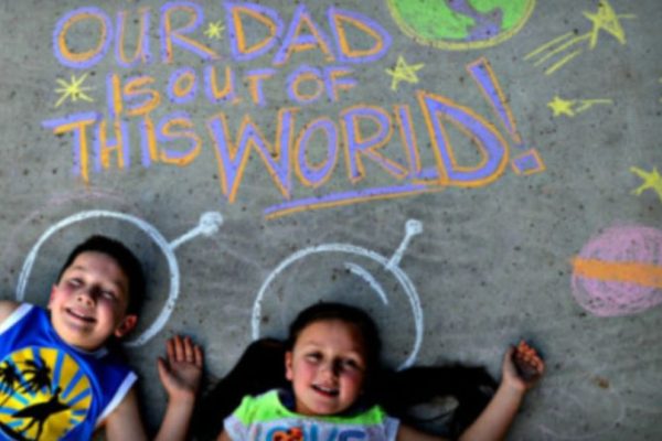 Sidewalk Chalk Photo Ideas for Father’s Day