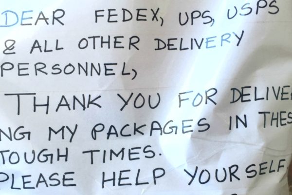 Here’s How One Reader is Giving Back to Delivery Drivers During Coronavirus Pandemic