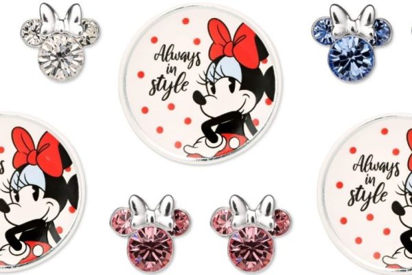 Disney Minnie Mouse Sterling Silver & Crystal Earrings w/ Bonus Trinket Dish Only $16.99 on Macys.com (Regularly $100)