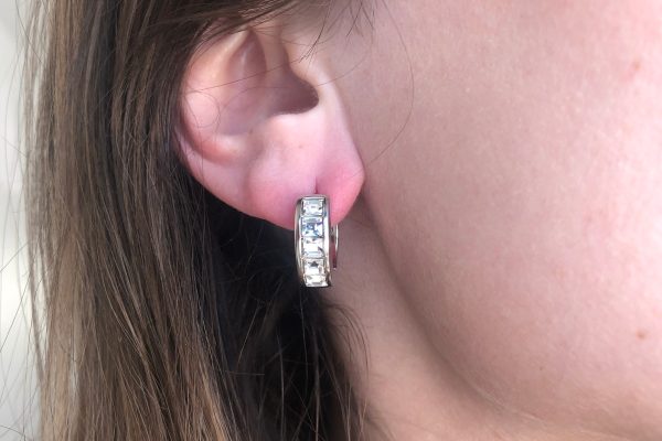 Cate and Chloe Claire 18K Gold-Plated Hoop Earrings w/ Swarovski Crystals JUST $16.99 Shipped