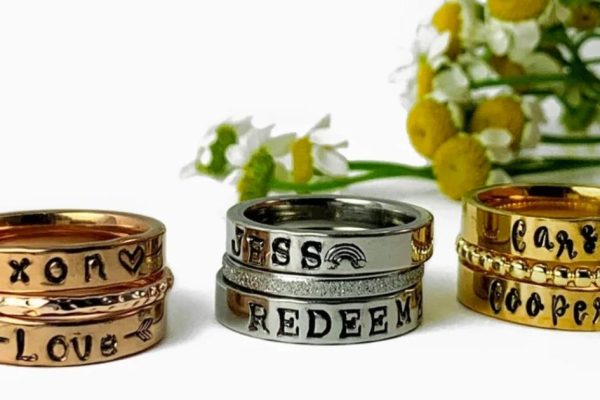 Personalized Stamped Ring 3-Piece Set Only $22 Shipped (Regularly $41)