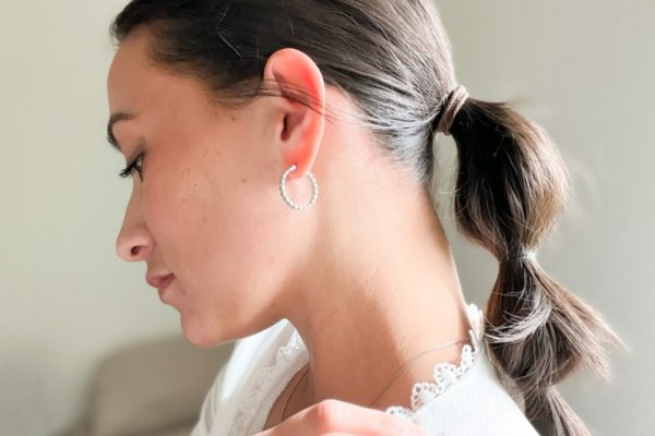 Diamond & Sterling Silver Hoop Earrings from $17.97 Shipped