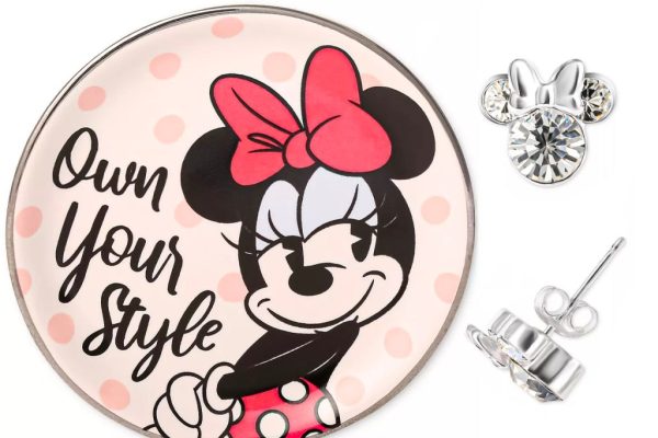 WOW! 90% Off Disney Minnie Mouse Sterling Silver Earrings & Trinket Dish