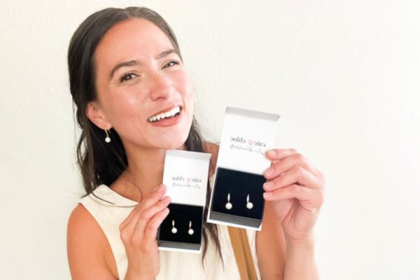 Cate & Chloe Pearl Drop Earrings w/ Gift Box Only $18 Shipped