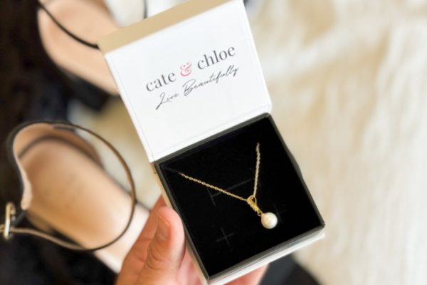 Cate & Chloe Pearl & Crystal Necklace w/ Gift Box Just $18 Shipped