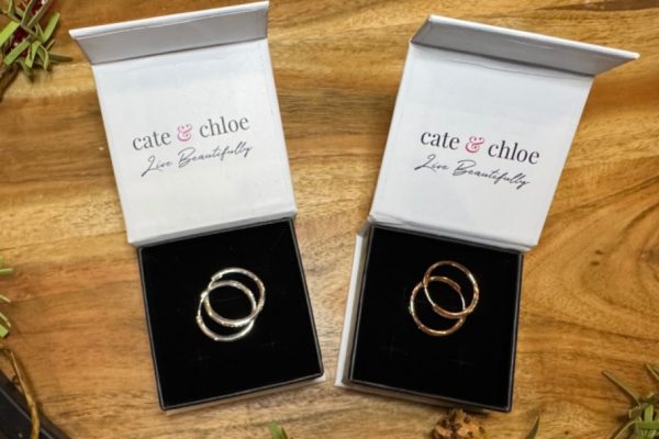 Cate & Chloe Hoop Earrings w/ Gift Box $14.99 Shipped