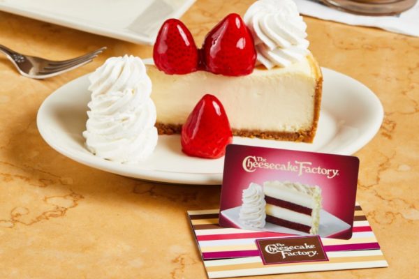 FREE $10 Cheesecake Factory Bonus Card w/ $50 Gift Card Purchase