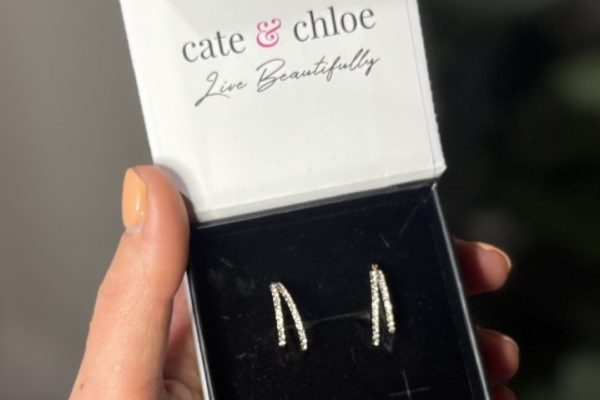 Cate & Chloe Crystal Double Hoop Earrings Just $16.80