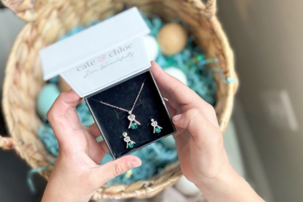 Cate & Chloe Birthstone Necklace & Earrings Set w/ Gift Box Just $33.99 Shipped
