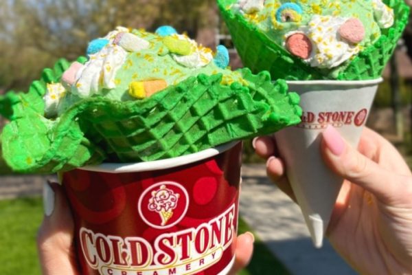 Coldstone Lucky Charms Ice Cream & Green Waffle Cones Are Back