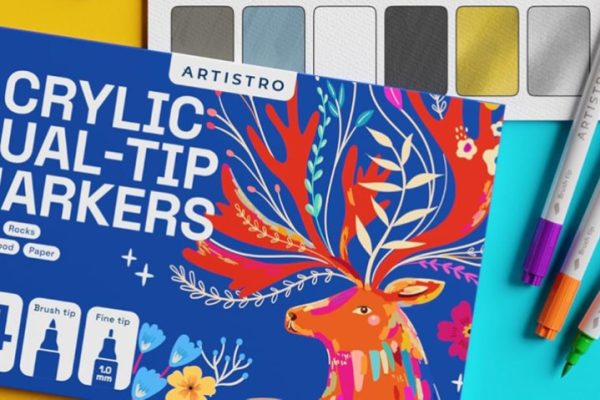 Acrylic Dual-Tip Markers 24-Pack Just $8.95 on Amazon | Perfect for Rocks, Glass, & Wood!